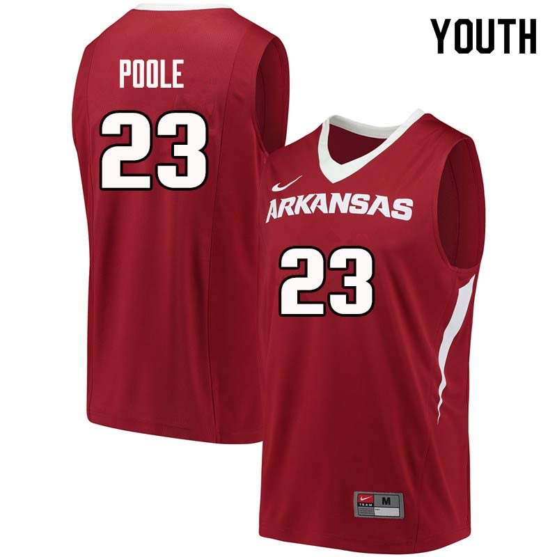 Youth#23 Ike Poole Arkansas Razorback College Basketball Jerseys Sale-Cardinal - Click Image to Close